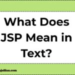 What Does JSP Mean in Text