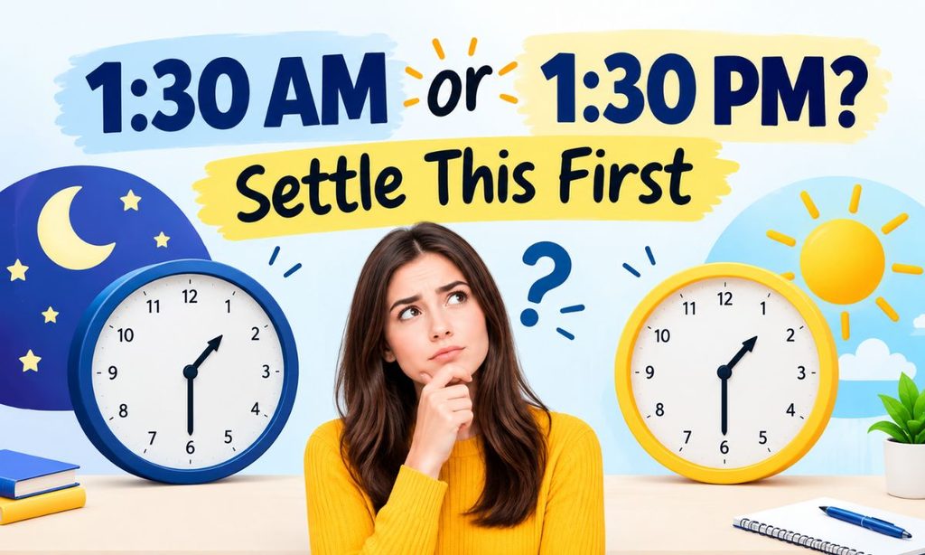 130 AM or 130 PM Settle This First