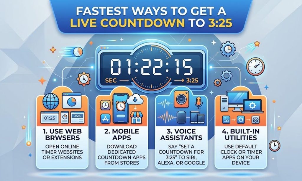 Fastest Ways to Get a Live Countdown to 3:25