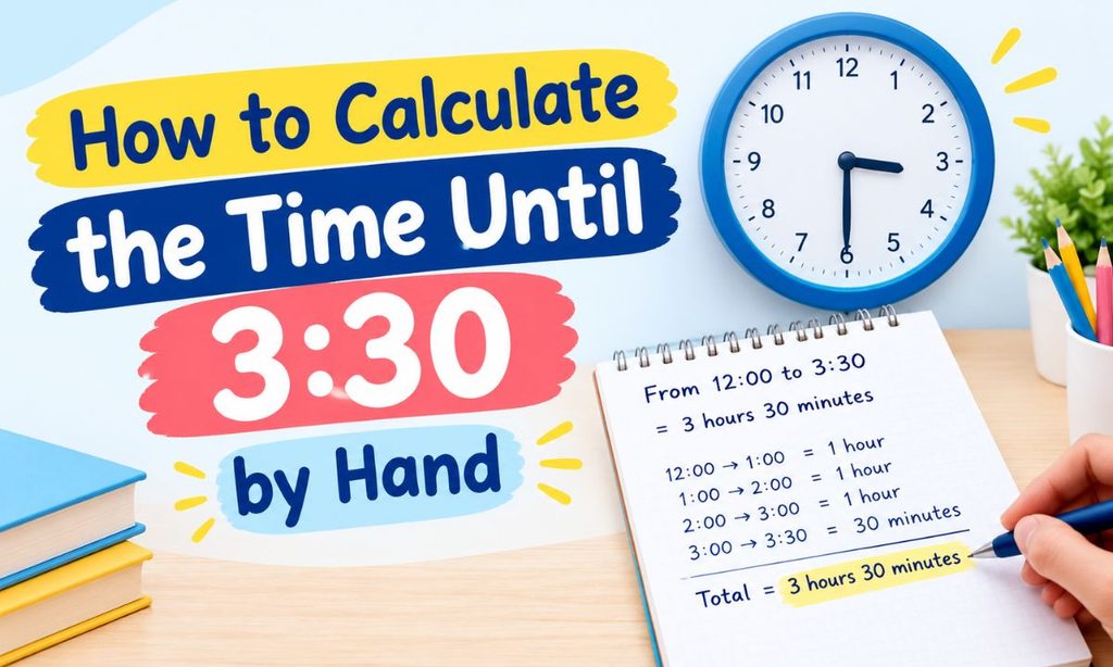 How to Calculate the Time Until 3:30 by Hand