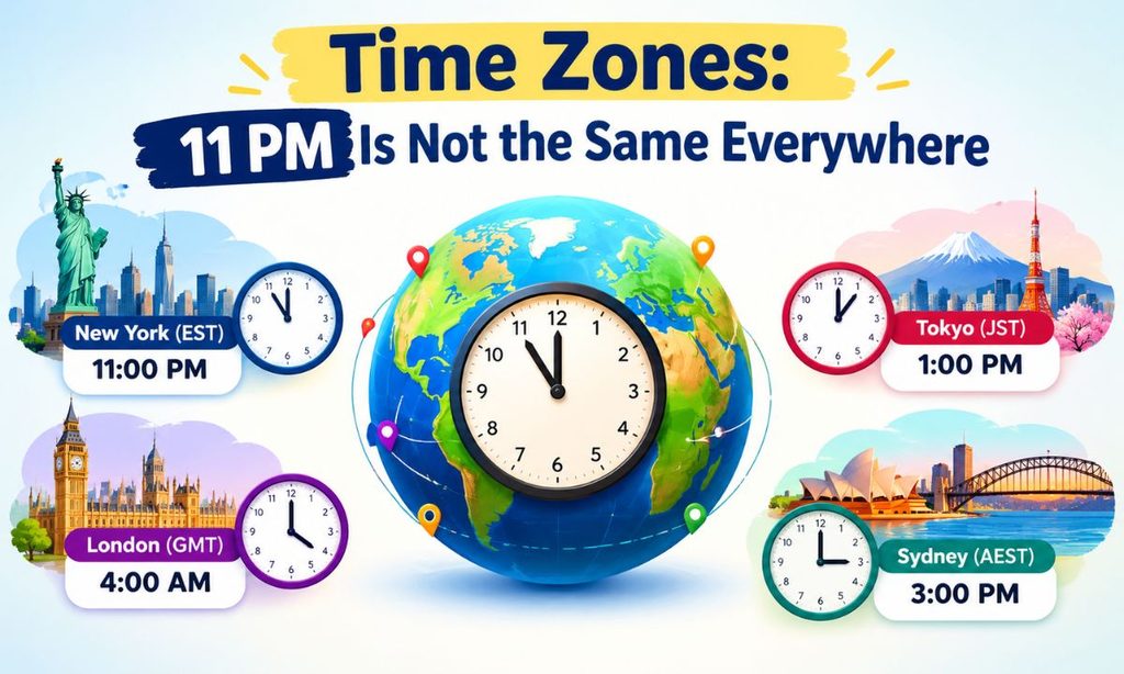 Time Zones 11 PM Is Not the Same Everywhere